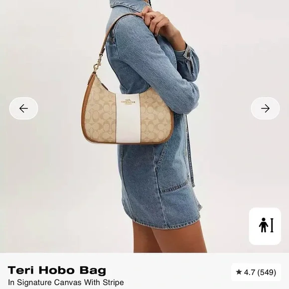 Coach Teri Shoulder Bag in Signature Tan and Cream and Wallet Set - Picture 3 of 4